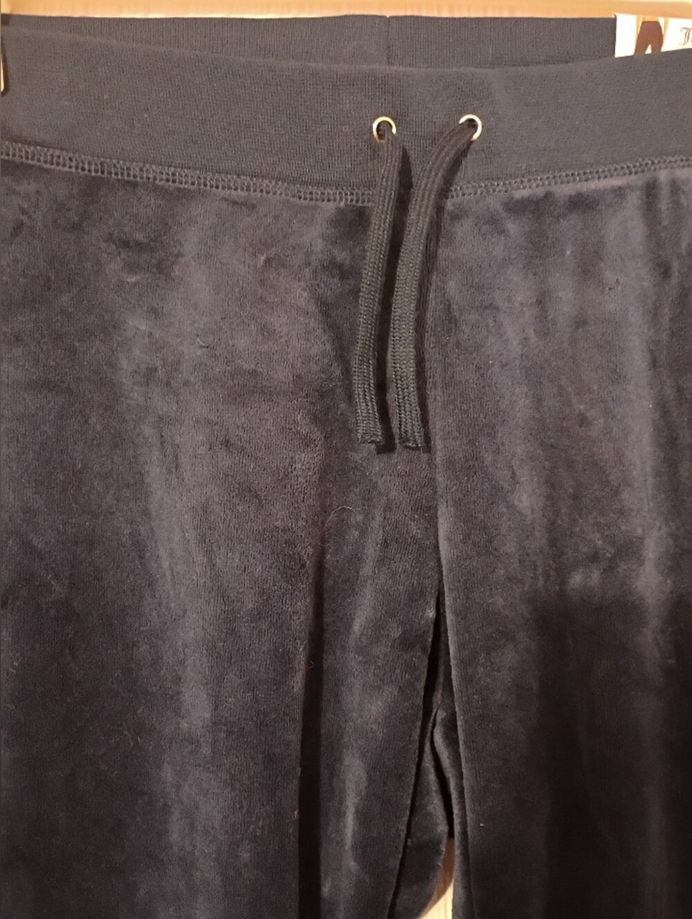 New! Juicy Couture Women's Cotton Velour Pickleball Pant - Navy Size Large - Picture 3 of 6